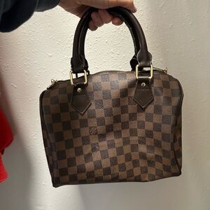 Checkered Brown Handbag